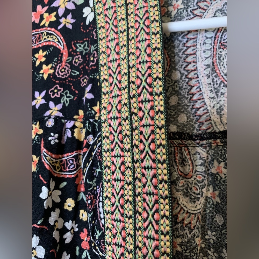 Torrid Embroidered Tiered Maxi Open Front Kimono Size 2X Gypsy Boho Cottagecore - Picture 6 of 9